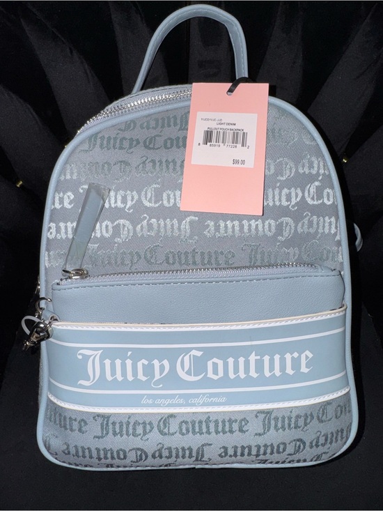 Juicy Couture Handbags - Juicy Couture Light Blue Pullout Pouch Mini Backpack Set NWT
